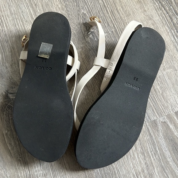 Coach Gracey Sandal - Leather (color - Chalk)  size 5.5B - Picture 4 of 4